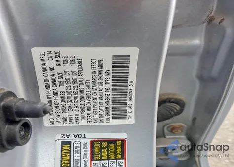 2014 Honda Cr-V Exl from USA, damaged, VIN 2HKRM3H76EH531793